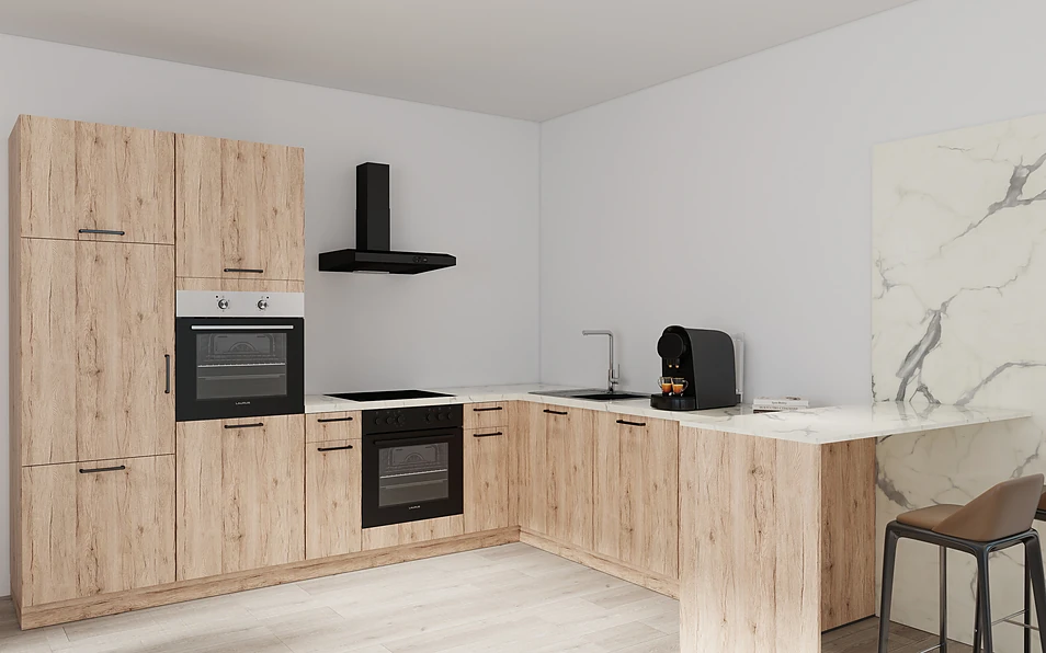 Nobilia SPA U-keuken 225 cm x 286 cm nobi smart Basis Coohom 1
