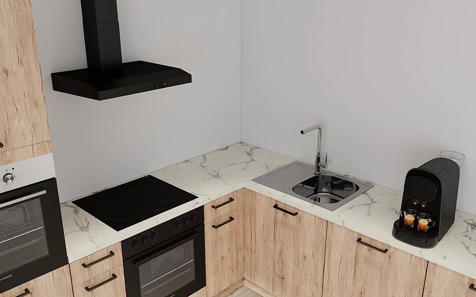 Nobilia SPA U-keuken 225 cm x 286 cm nobi smart Basis Coohom 2