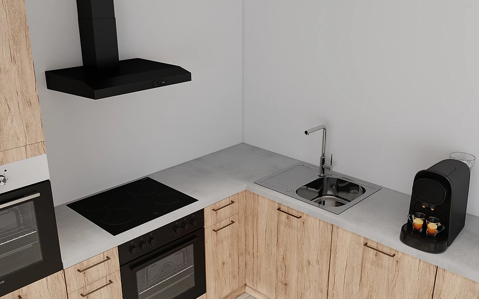 Nobilia SPA U-keuken 225 cm x 286 cm nobi smart Basis Coohom 2