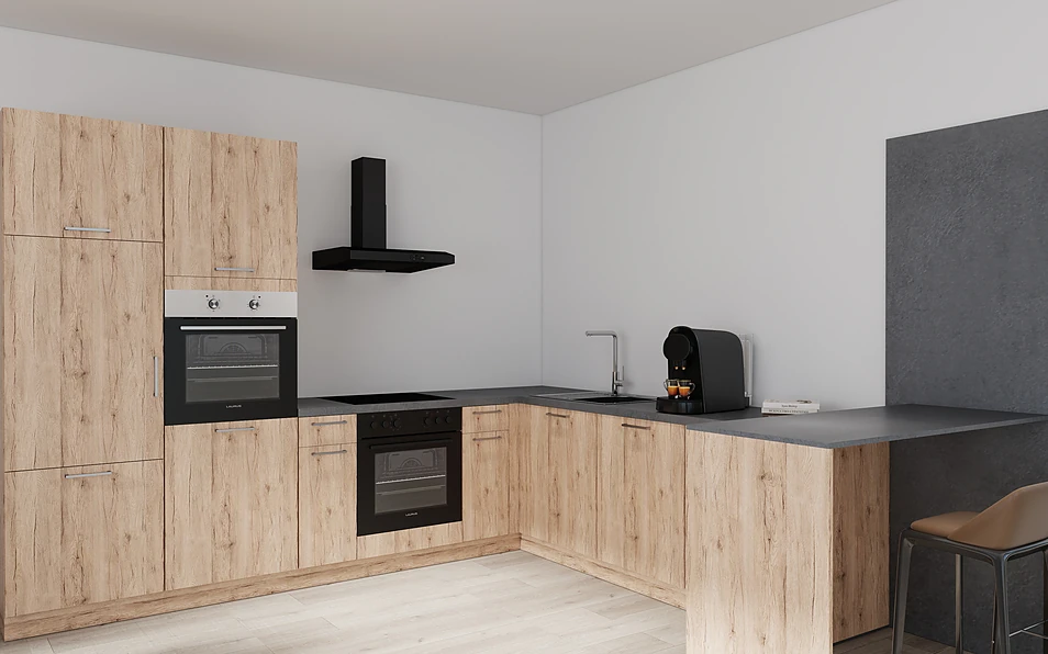 Nobilia SPA U-shaped kitchen 225 cm x 286 cm nobi smart Basic Coohom 1