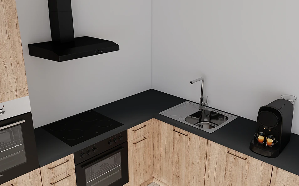 Nobilia SPA U-keuken 225 cm x 286 cm nobi smart Basis Coohom 2