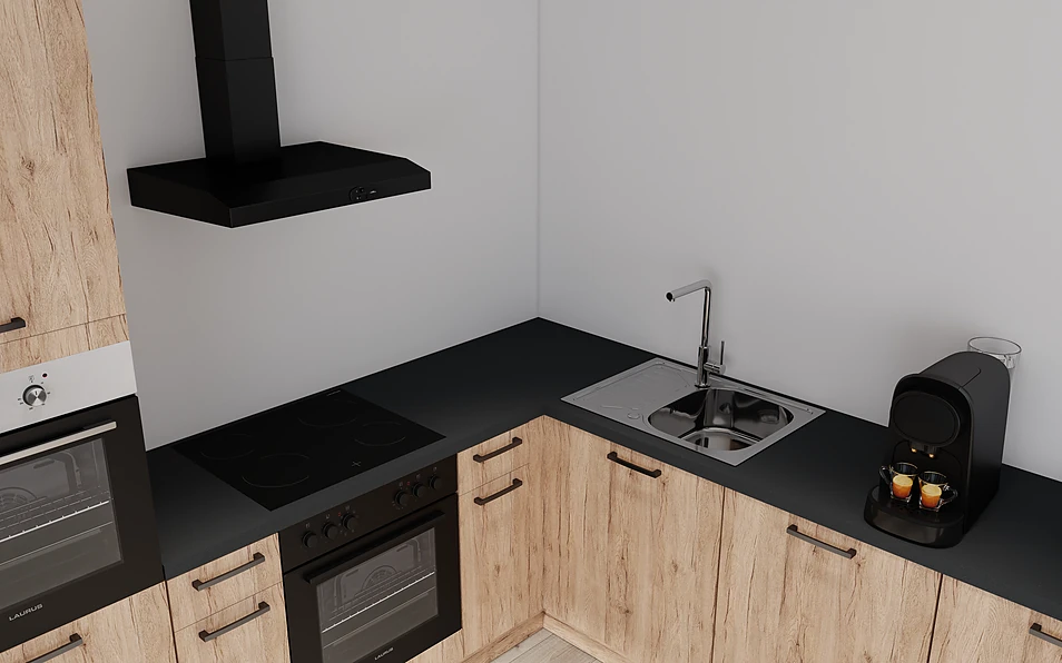 Nobilia SPA U-shaped kitchen 225 cm x 286 cm nobi smart Basic Coohom 2