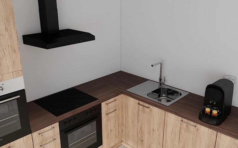 Nobilia SPA U-keuken 225 cm x 286 cm nobi smart Basis Coohom 2