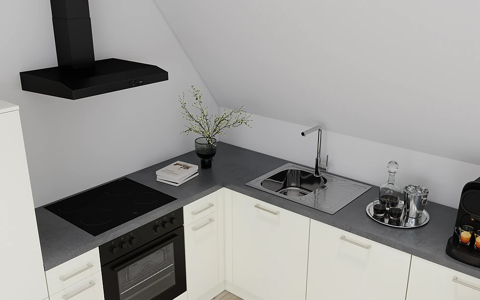 Nobilia SPA U-shaped kitchen 247 cm x 285 cm nobi smart Basic Coohom 2