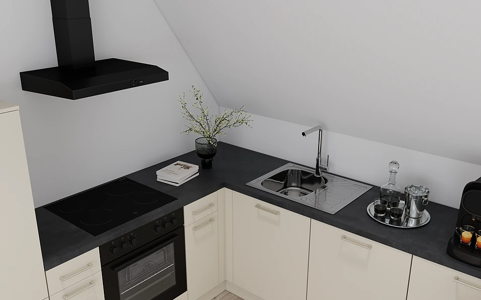 Nobilia SPA U-shaped kitchen 247 cm x 285 cm nobi smart Basic Coohom 2
