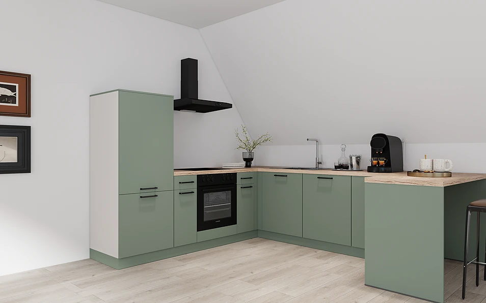 Nobilia SPA U-shaped kitchen 247 cm x 285 cm nobi smart Basic Coohom 1