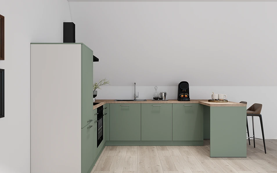 Nobilia SPA U-shaped kitchen 247 cm x 285 cm nobi smart Basic Coohom 0