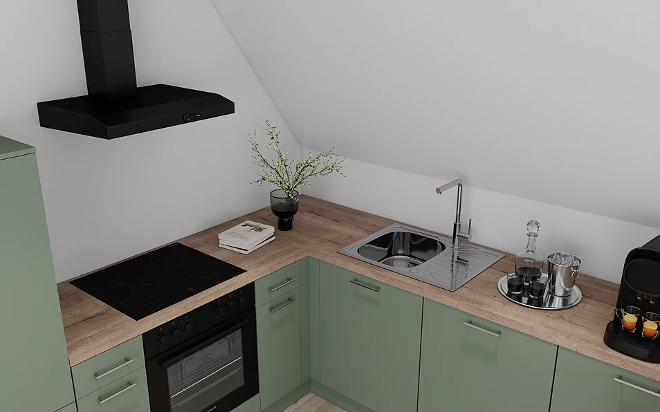 Nobilia SPA U-shaped kitchen 247 cm x 285 cm nobi smart Basic Coohom 2