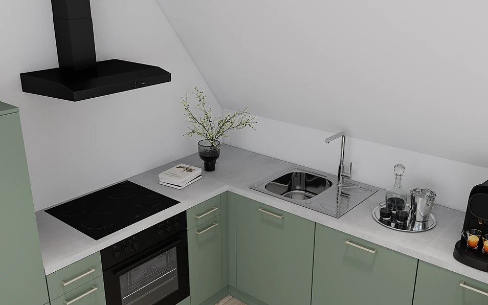 Nobilia SPA U-shaped kitchen 247 cm x 285 cm nobi smart Basic Coohom 2
