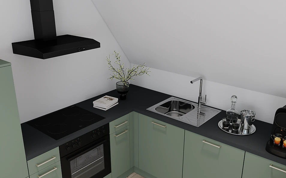 Nobilia SPA U-shaped kitchen 247 cm x 285 cm nobi smart Basic Coohom 2