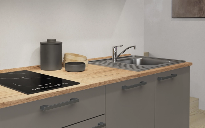 Nobilia SPA Galley kitchen 270 cm with appliances planning 1 3