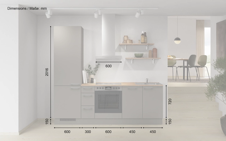 Nobilia SPA Rechte keuken 240 cm met apparaten planning 10 5