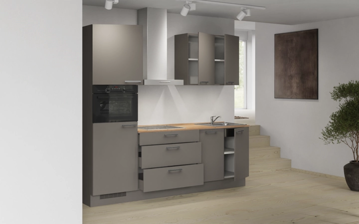 Nobilia SPA Rechte keuken 240 cm met apparaten planning 2 4
