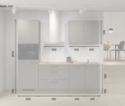 Nobilia SPA Rechte keuken 240 cm met apparaten planning 2 5