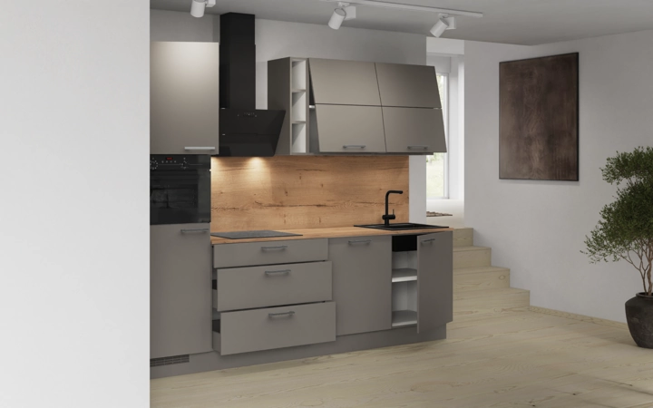 Nobilia SPA Rechte keuken 270 cm met apparaten planning 3 4