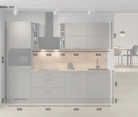Nobilia SPA Rechte keuken 270 cm met apparaten planning 3 5