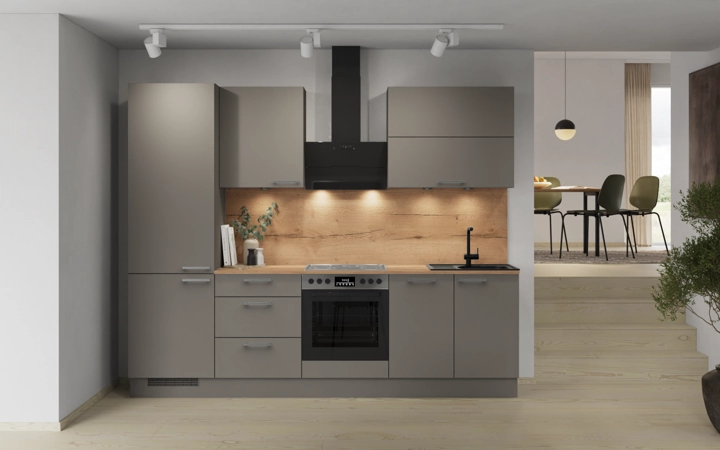 Nobilia SPA Galley kitchen 270 cm with appliances planning 5 0