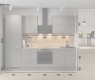 Nobilia SPA Galley kitchen 270 cm with appliances planning 5 5