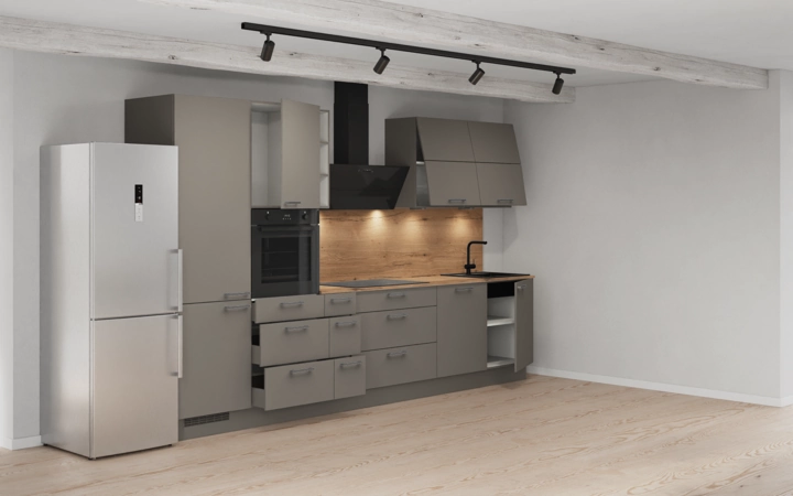 Nobilia SPA Cuisine linéare 360 cm électroménagers inclus planning 8 4