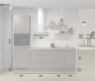 Nobilia SPA Rechte keuken 240 cm met apparaten planning 9 5